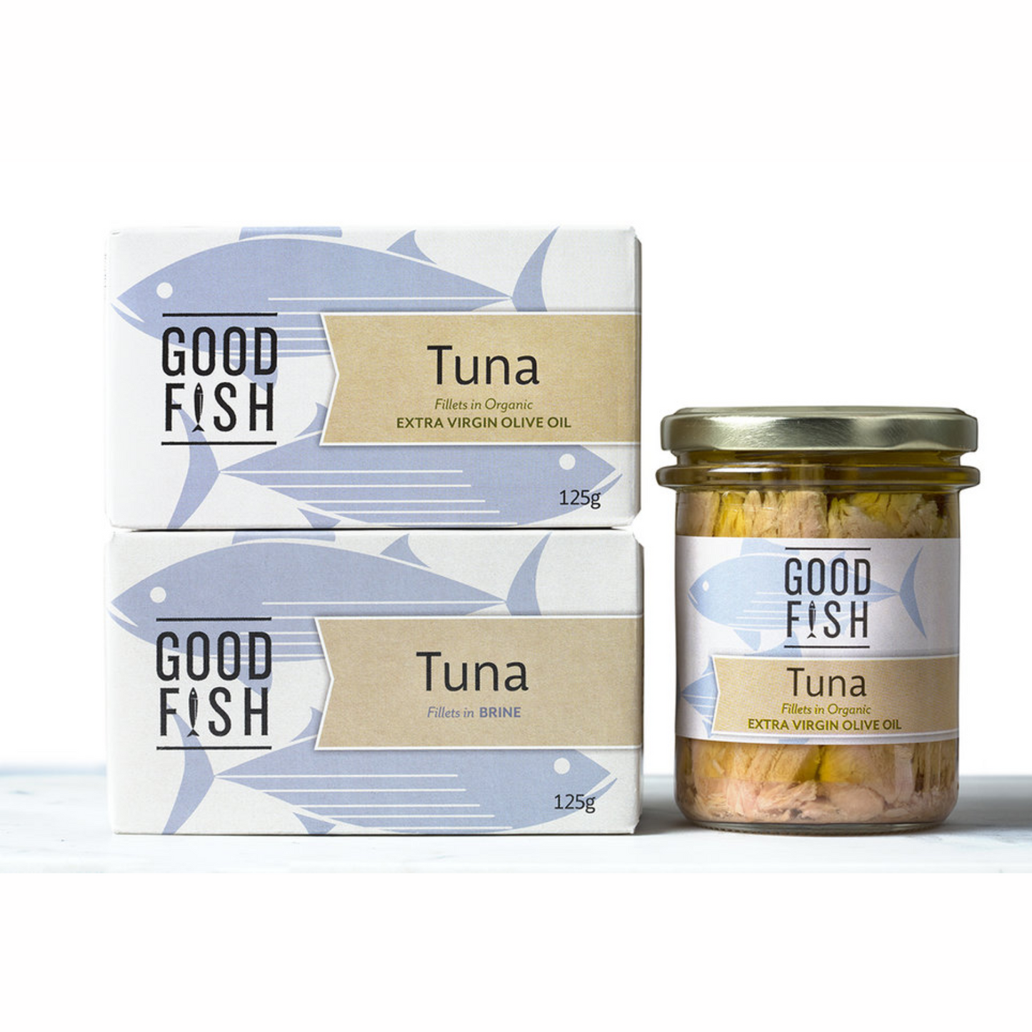 Good Fish Tuna Fillets 120g, In Organic Extra Virgin Olive Oil (BPA-Free Lining)