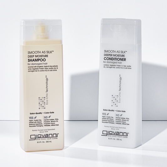 Giovanni Smooth As Silk Deep Moisture Shampoo, For Dry & Damaged Hair, 60mL, 250mL or 1L