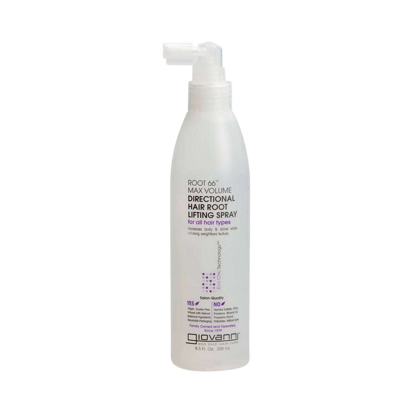 Giovanni Root 66 Max Volume Root Lifting Spray Hair Volumiser 250ml, For Limp, Lifeless Hair