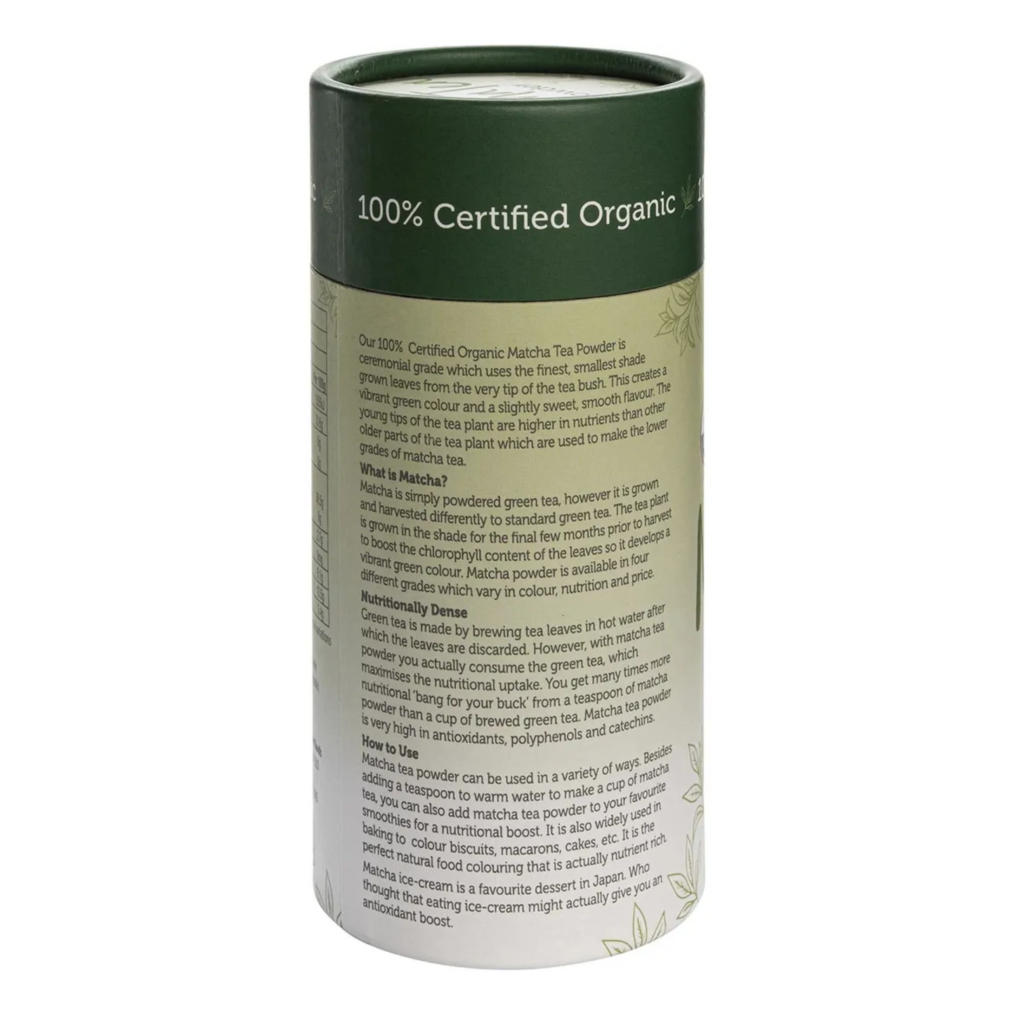 Dr Superfoods Certified Organic Matcha Tea Powder 125g, Ceremonial Grade