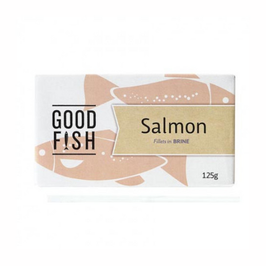 Good Fish Salmon Fillets 125g, In Brine (BPA-Free Lining)