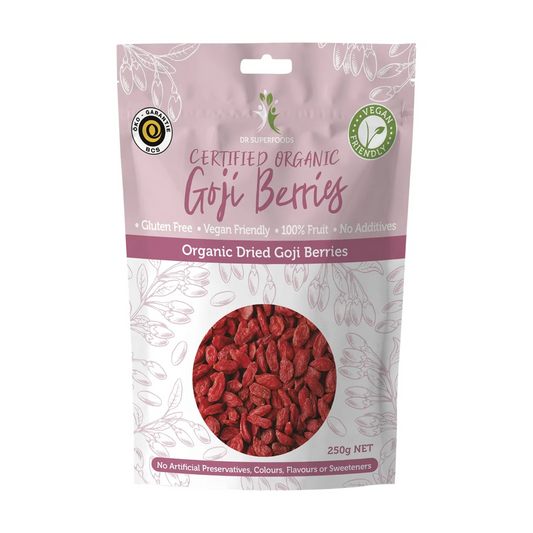 Dr Superfoods Dried Certified Organic Goji Berries 250g Or 500g, Rich In Antioxidants