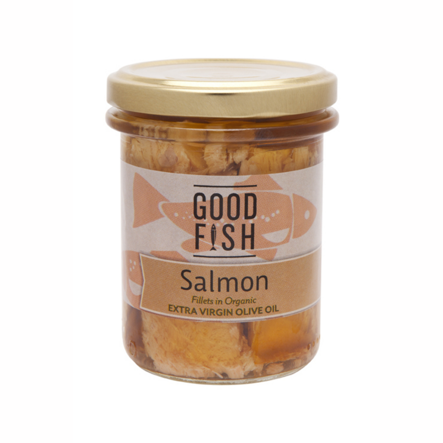 Good Fish Salmon Fillets 190g, In Organic Extra Virgin Olive Oil (Glass Jar)