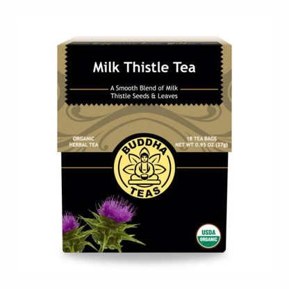 Buddha Teas Organic Herbal Tea 18 Tea Bags, Milk Thistle Tea; A Herbal Tonic To Detox & Restore