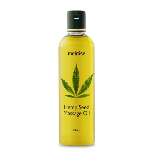 Melrose Organic Hemp Seed Oil Massage Oil 300ml, Rich & Pure For Dry Hair & Skin