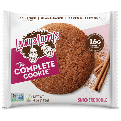 Lenny & Larry's The Complete Cookie, Single Cookie 113g Or A Box Of 12 Cookies, Snickerdoodle Flavour Vegan
