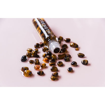 Summer Salt Body Essential Oil Roller With 24K Gold 10ml, Strength - Tiger Eye Crystals