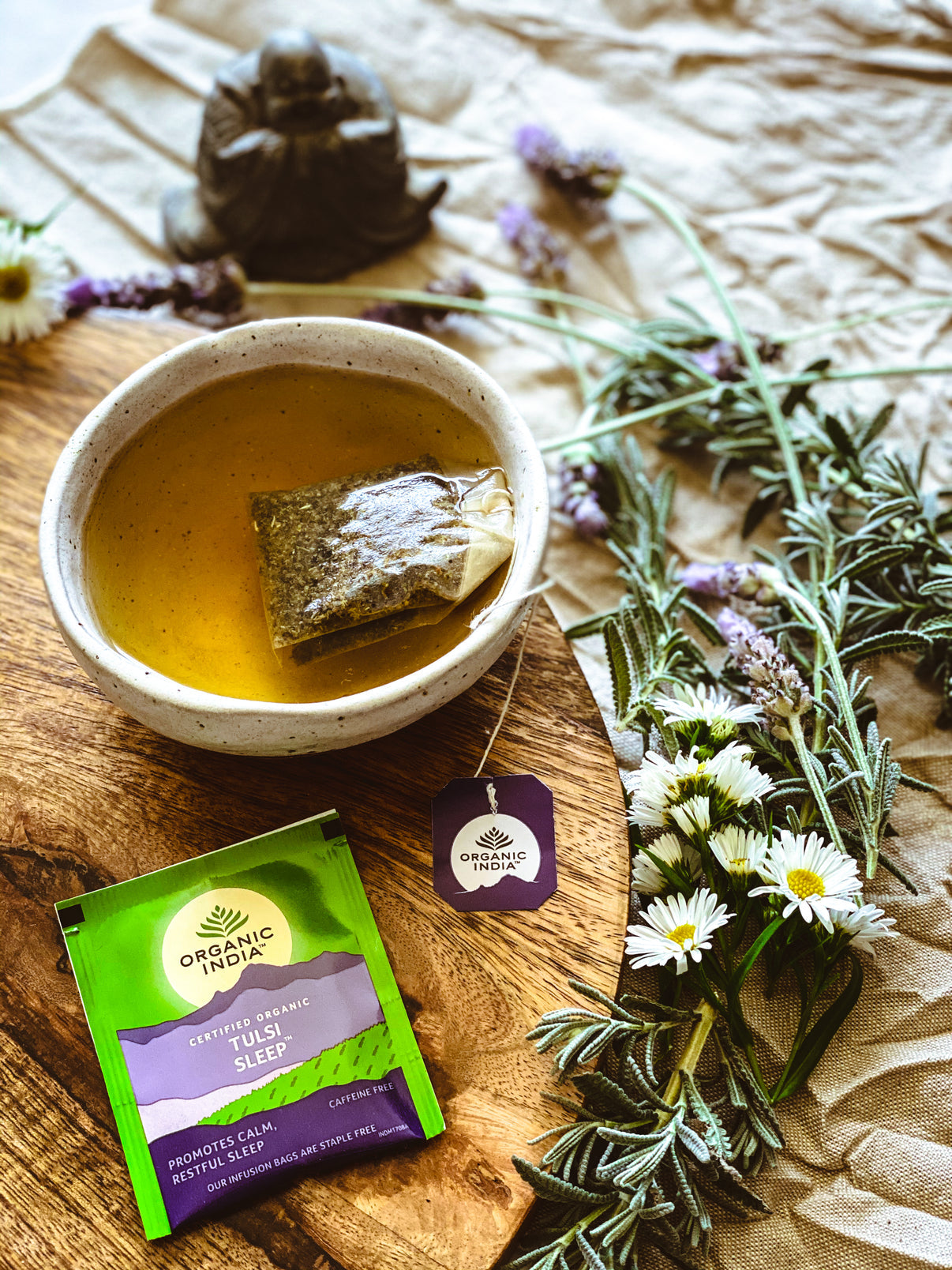 Organic India Wellness Tea Tulsi Sleep, 25 Herbal Tea Bags; Certified Organic