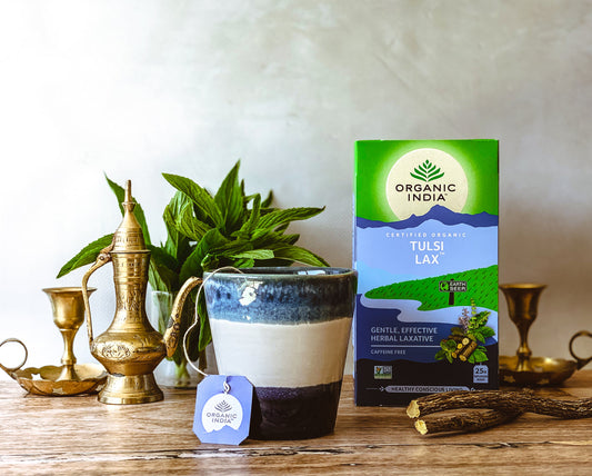 Organic India Wellness Tea Tulsi Lax, 25 Herbal Tea Bags; Certified Organic