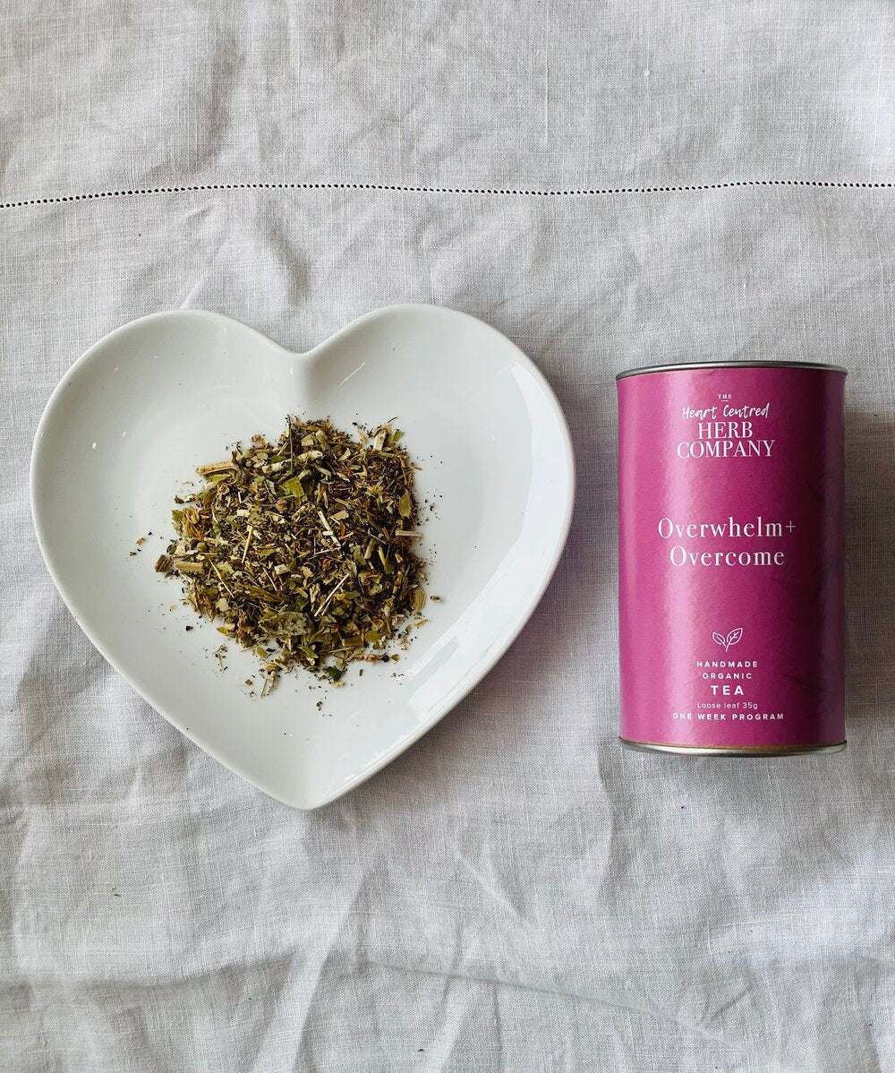 The Heart Centred Herb Company Overwhelm + Overcome, 14 Tea Bags Handmade Tea