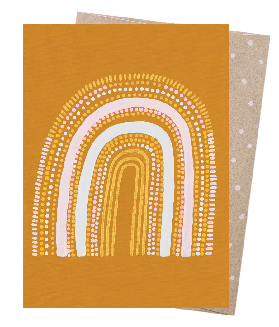 Earth Greetings Ochre Rainbow Card, Natalie Jade Collection (Includes ...