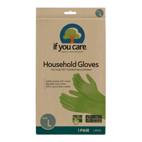 If You Care Household Gloves, Reusable & Natural Rubber; Small, Medium Or Large Size