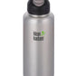 Klean Kanteen Wide Mouth With Wide Loop Cap 40oz (1182ml), Brushed Stainless, Leak Proof Cap