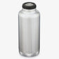 Klean Kanteen Wide With Wide Loop Cap+ Bale 64oz (1900ml), Brushed Stainless, Insulated 47Hr Hot & 145Hr Cold