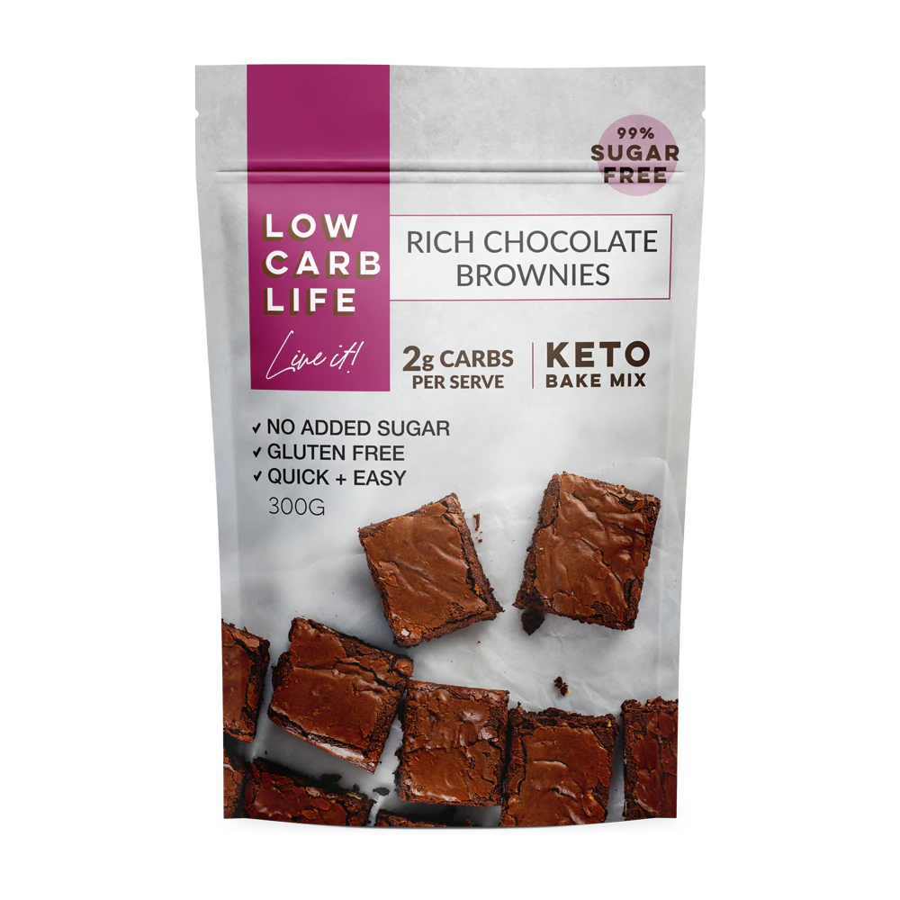Low Carb Life Keto Bake Mix 300g, Rich Chocolate Brownies