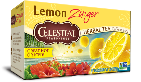 Celestial Seasonings Herbal Tea 20 Bags, Lemon Zinger Caffeine Free