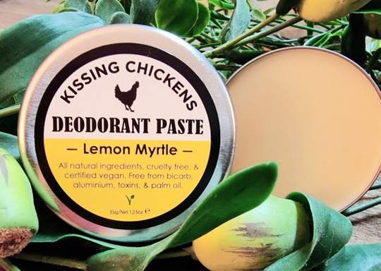 Kissing Chickens Deodorant Paste Tin 35g, Lemon Myrtle Scent