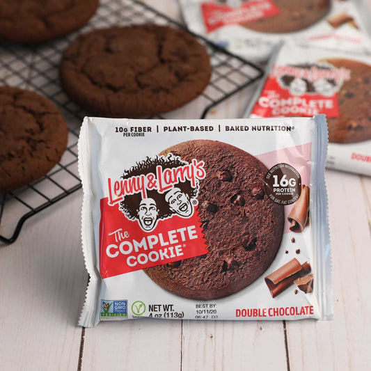 Lenny & Larry's The Complete Cookie, Single Cookie 113g Or A Box Of 12 Cookies, Double Chocolate Flavour Vegan