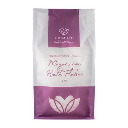 Luvin Life Magnesium Bath Flakes 500g, 1kg Or 2kg, Pharmaceutical Grade