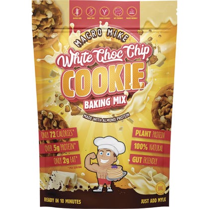 Macro Mike Almond Protein Cookie Mix 300g, White Choc Chip Flavour