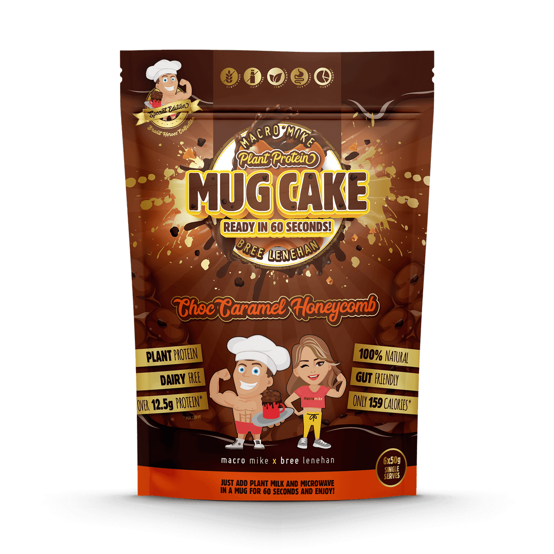 Macro Mike Plant Protein Mug Cake Mix 6x50g, Choc Caramel Honeycomb Flavour