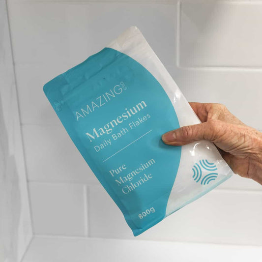 Amazing Oils Pure Magnesium Daily Bath Flakes 800g Or 2kg; De-Stress & Relax