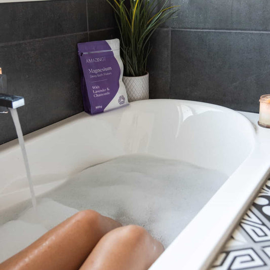 Amazing Oils Magnesium Sleep Bath Flakes 800g Or 2kg, With Lavender & Chamomile