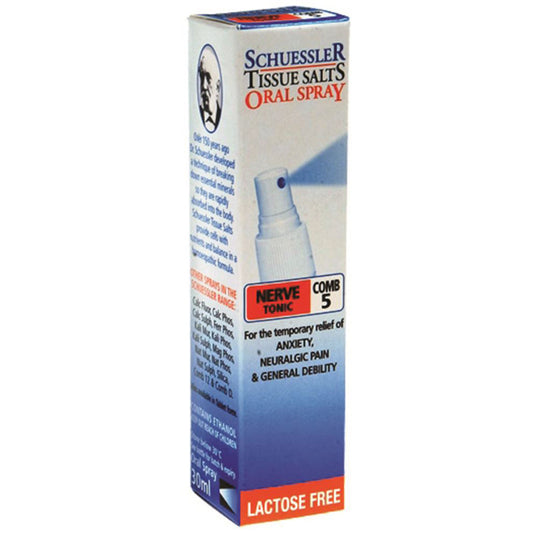Martin & Pleasance Schuessler Tissue Salts Comb 5, 30ml Spray; Nerve Tonic