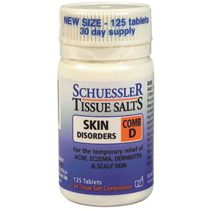 Martin & Pleasance Schuessler Tissue Salts Comb D 125 Or 250 Tablets, Skin Disorders