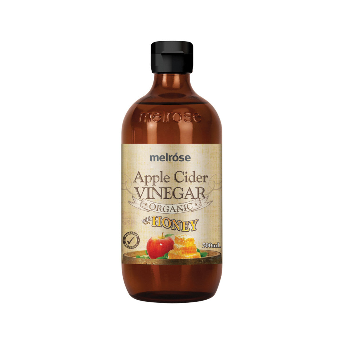Melrose Apple Cider Vinegar With Honey 500ml, Certified Organic