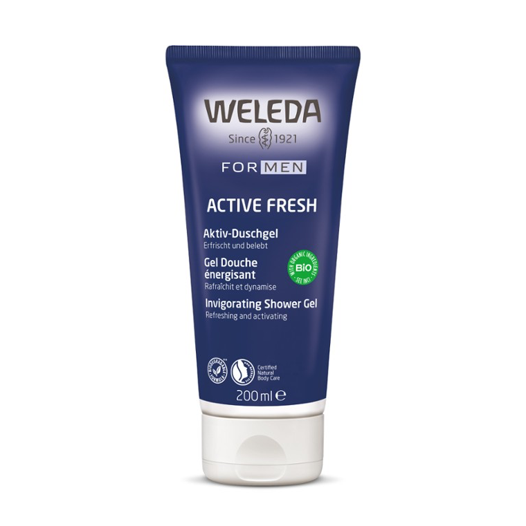 Weleda For Men Invigorating Shower Gel 200ml, Active Fresh