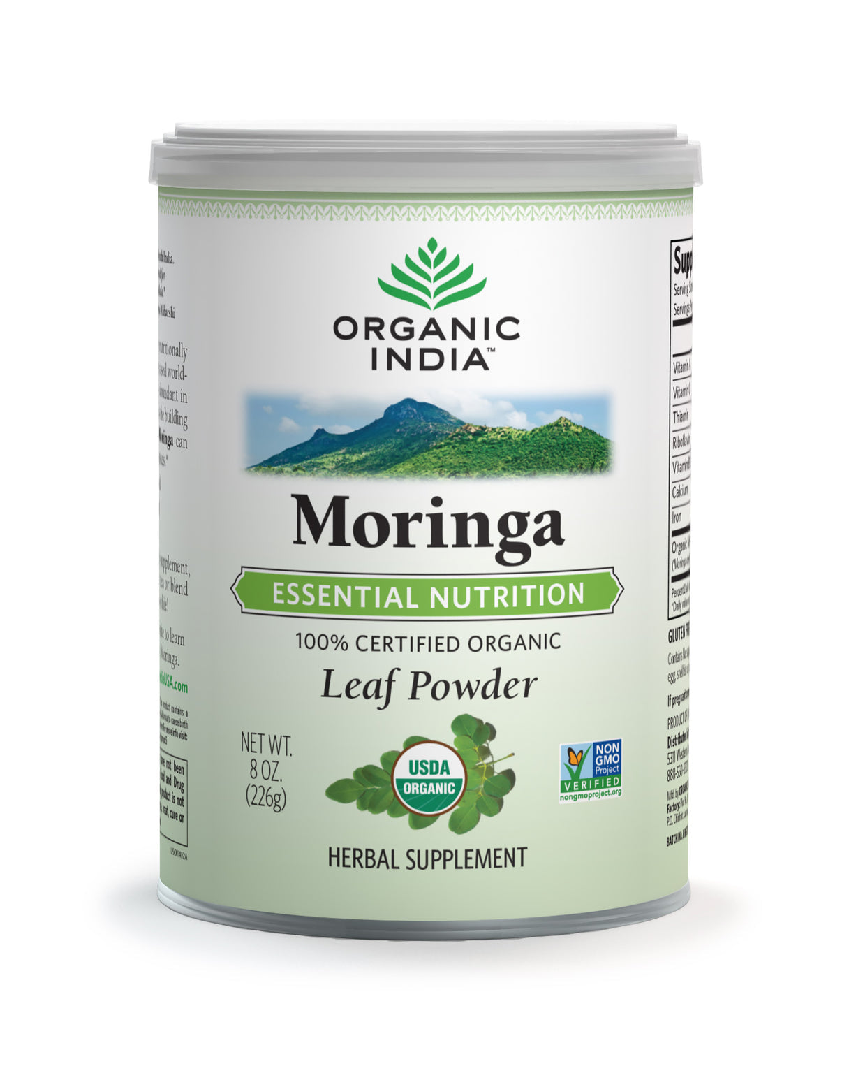 Organic India Moringa Leaf Powder 226g, Certified Organic