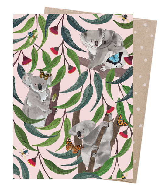 Earth Greetings Koala Playground Card, Negin Maddock Collection (Includes One Card & One Kraft Envelope)