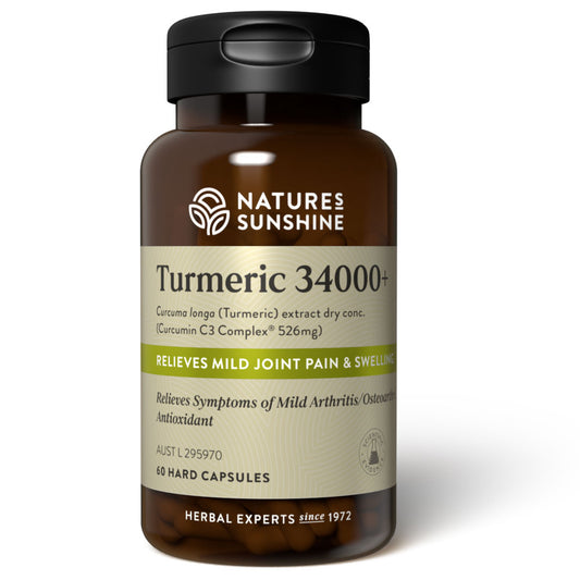 Nature's Sunshine Turmeric 34000+, 60 Capsules