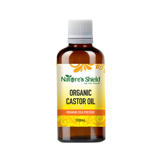 Nature's Shield Organic Castor Oil, 100ml, 200ml Or 500ml (Amber Glass Bottle)
