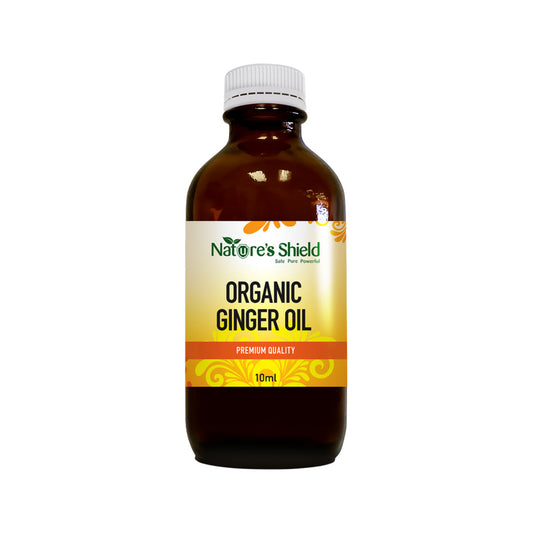 Nature's Shield Organic Ginger Oil (Edible), 10ml Or 25ml (Amber Glass Botlle)