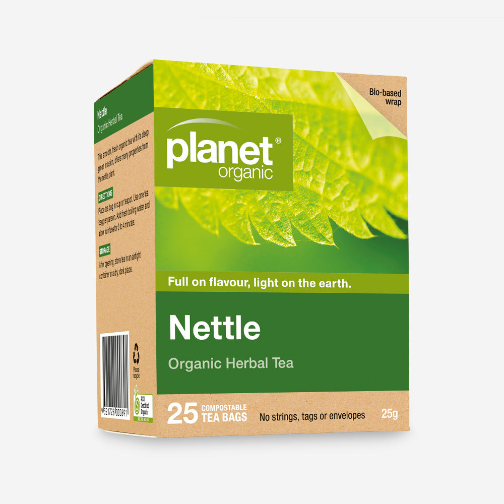 Planet Organic Herbal Tea 25 Tea Bags, Nettle; Smooth & Fresh