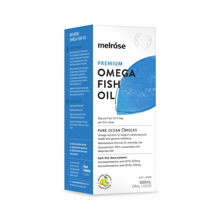 Melrose Organic Fish Oil 500ml, Health & Heart Support