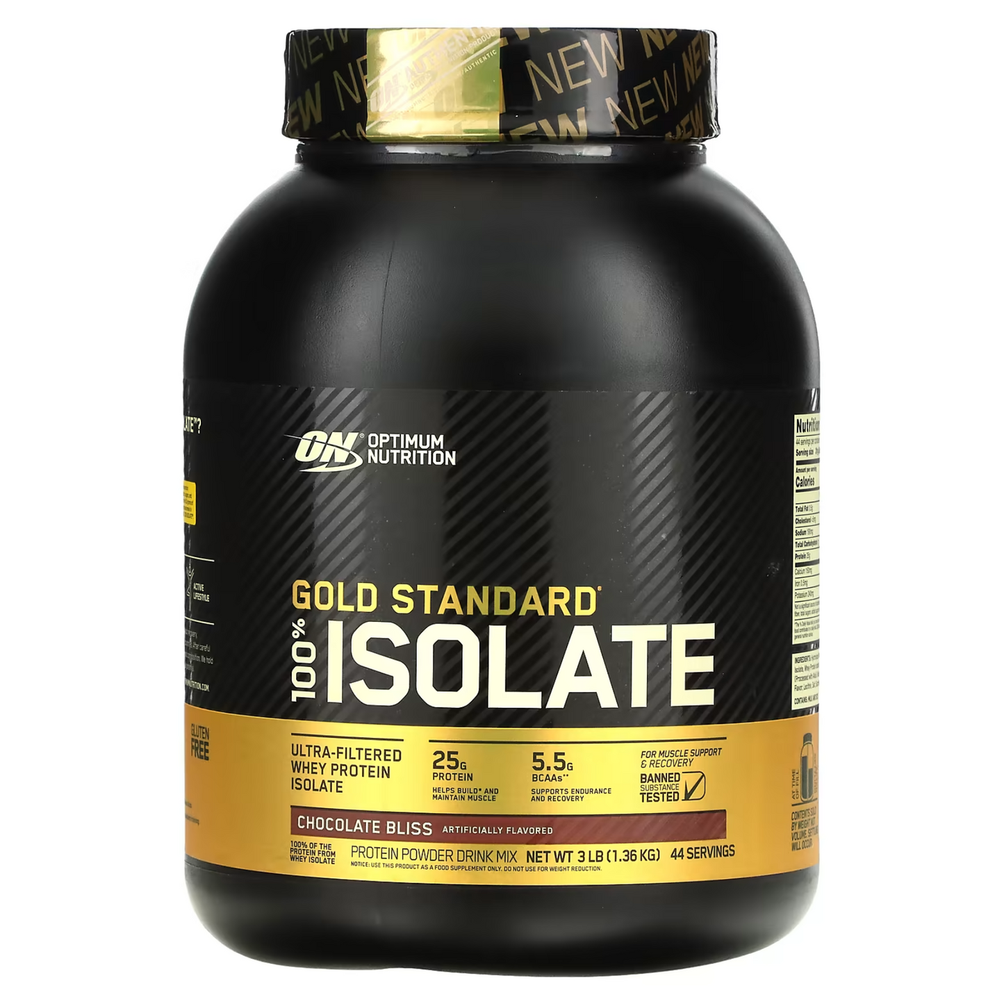 Optimum Nutrition Gold Standard 100% Isolate, 720g, 1.36Kg or 2.28Kg, Chocolate Bliss Flavour