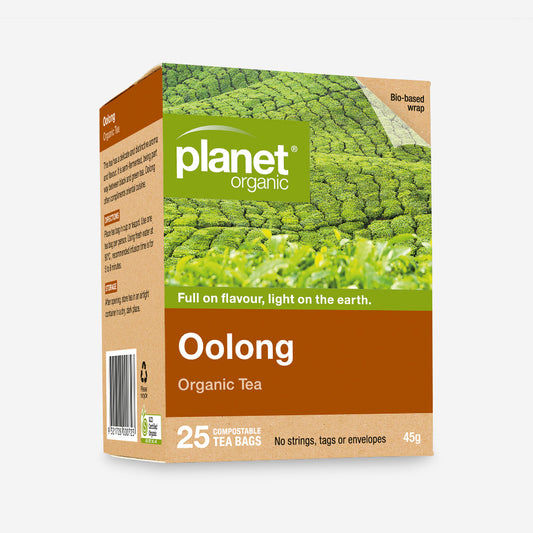 Planet Organic Tea 25 Tea Bags, Oolong; Semi-Fermented With A Delicate Flavour