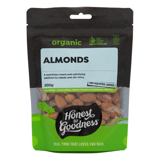 Honest To Goodness Almonds 200g, 500g Or 1Kg, Certified Organic
