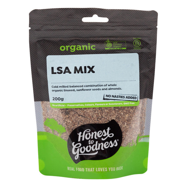 Honest To Goodness LSA Mix 200g, Certified Organic Linseed, Sunflower & Almond