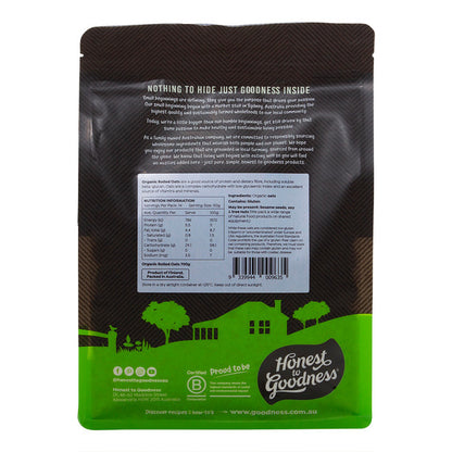 Honest To Goodness Wheat Free Rolled Oats 700g Or 4Kg, Australian Certified Organic & Wheat Free