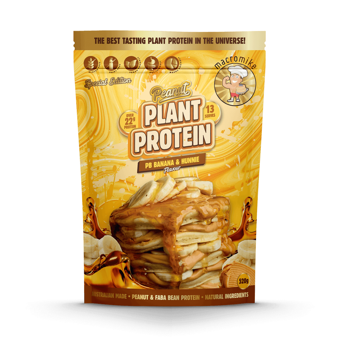 Macro Mike Special Edition Peanut Plant Protein 520g, PB Banana and Hunnie Flavour