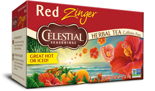Celestial Seasonings Herbal Tea 20 Bags, Red Zinger Caffeine Free