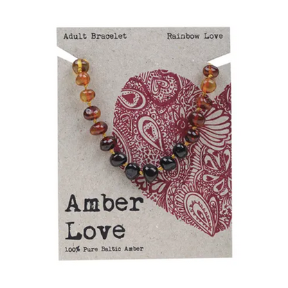 Amber Love 100% Baltic Amber, Adult's Bracelet 20cm, Please Choose Your Design