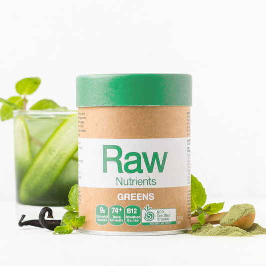 Amazonia Raw Nutrients Greens 120g, 300g Or 600g, Mint & Vanilla Flavour