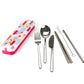 Retro Kitchen Carry Your Cutlery; Stainless Steel Cutlery Set, Colour Splash Pattern