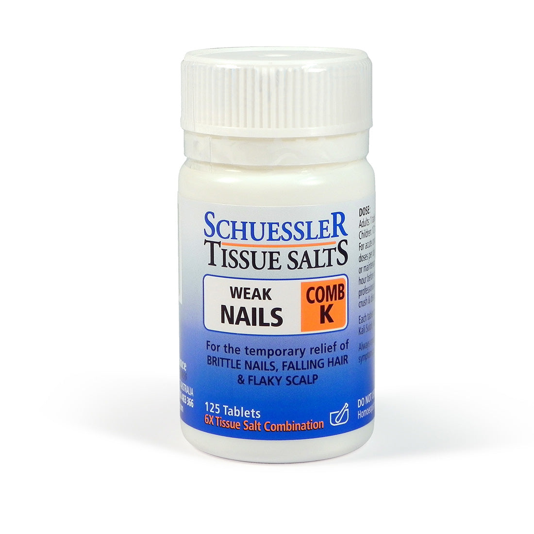 Martin & Pleasance Schuessler Tissue Salts Comb K 125 Tablets, Weak Nails