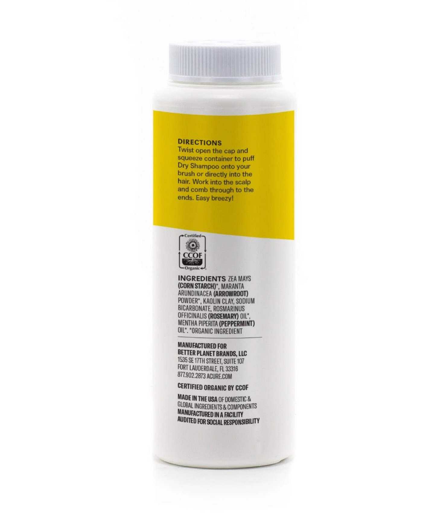 Acure Dry Shampoo 58g, All Hair Types With Rosemary & Peppermint